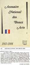 Bernard Gauthron - Annuaire National des Beaux-Arts - 1983-84